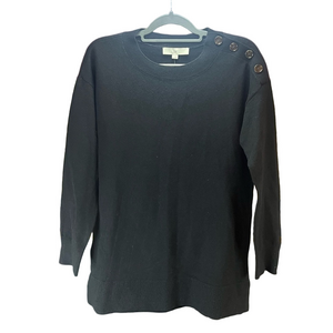 LOFT Relaxed Fit Long Sweater w/ Button Shoulders